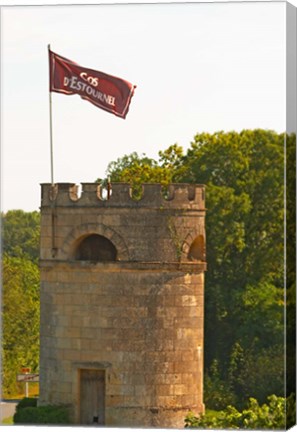 Framed Tower in Vineyard at Chateau Cos d&#39;Estournel, France Print