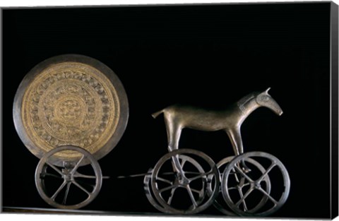 Framed Solar Disk with Chariot and Horse Replica Print