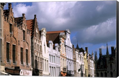 Framed Buildings in Bruges, Belgium Print