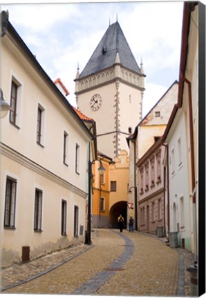 Framed Old Town Buildings in Tabor, Czech Republic Print