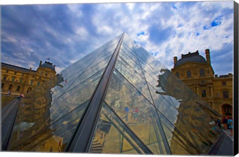 Framed Carousel in Front of the Eiffel Tower Print