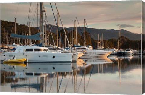 Framed Marina at Dawn Print