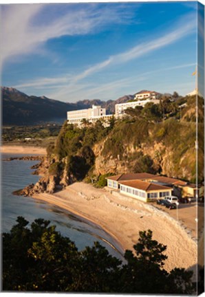 Framed Beach and Hotels at Sunset Print