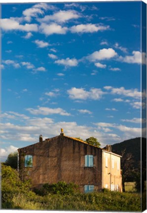 Framed Abazia Farmhouse at Sunset Print