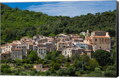 Framed Town of Avapessa, La Balagne Print