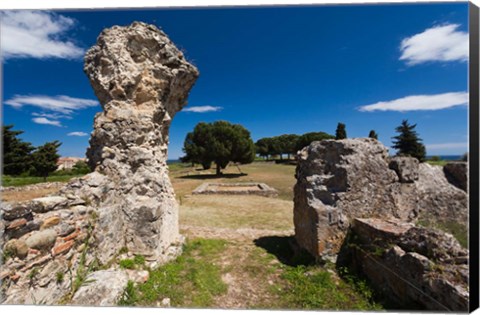 Framed Greek and Roman Ruins, Aleria Print