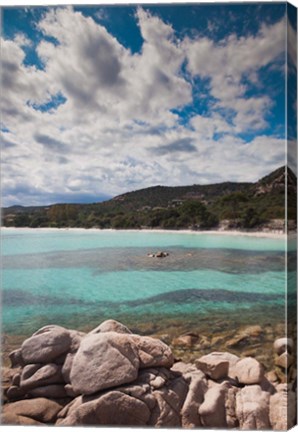 Framed Plage de Palombaggia Beach Print
