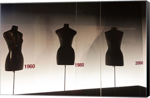 Framed Mannequins in The Museum of Lace and Fashion Print