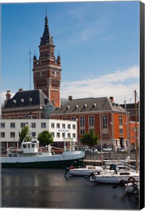 Framed Bassin du Commerce Marina, Dunkerque Print