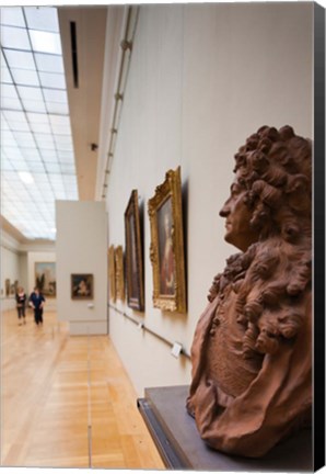 Framed 17th century bust, Palais de Beaux-Arts, Lille, France Print