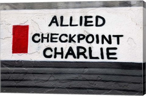 Framed Checkpoint Charlie of the Berlin Wall Print