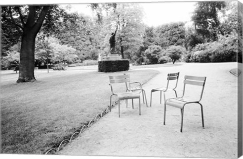 Framed Luxembourg Gardens Statue of Liberty Print