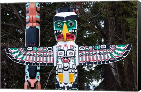 Framed British Columbia First Nation Totems Print