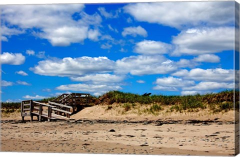 Framed Boardwalk at Martinique Beach Print