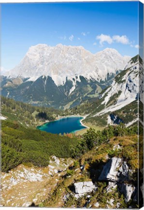 Framed Seeben Lake, Mieminger Mountains Print