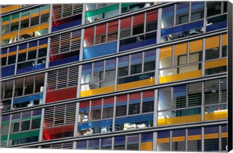 Framed Colorful Windows near Lille Station Print