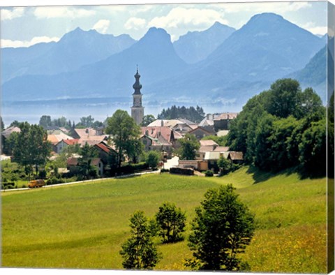 Framed Lake St Wolfgang, Austria Print