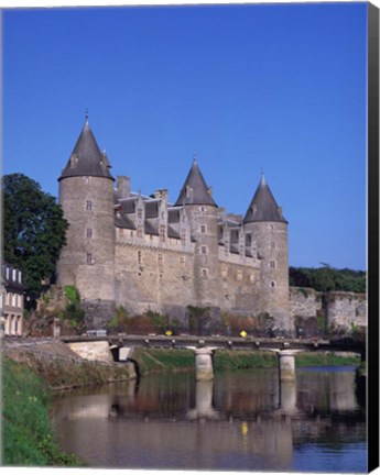 Framed Josselin Chateau and River Oust, Brittany, France Print