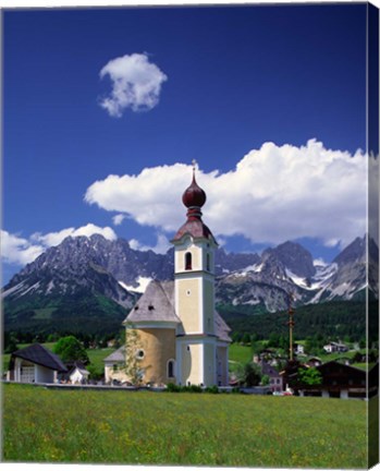 Framed Church at Going, Tyrol, Austria Print