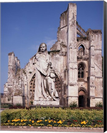 Framed Ruins of St Bertin Abbey, St Omer, France Print