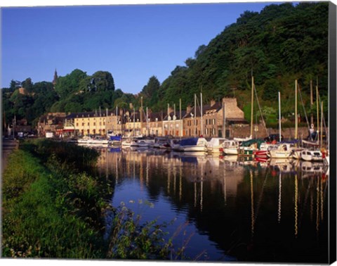 Framed Dinan and River Rance, Cotes-d&#39;armor, France Print