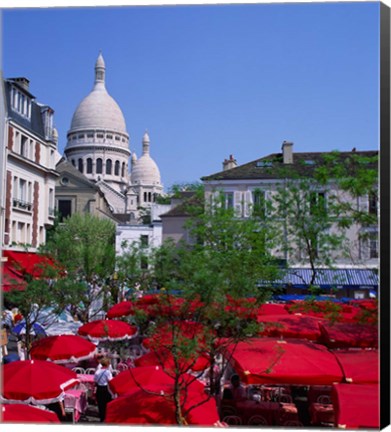 Framed Place Du Tertre, Montmartre, Paris, France Print