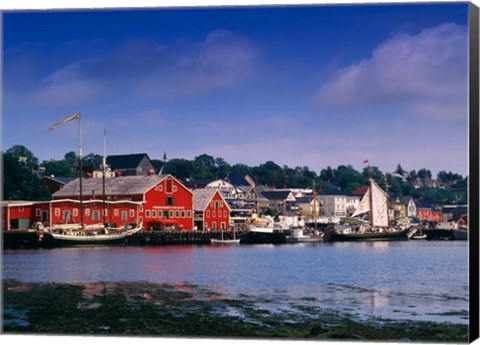 Framed Atlantic Fisheries Museum and Lunenburg Harbor Print