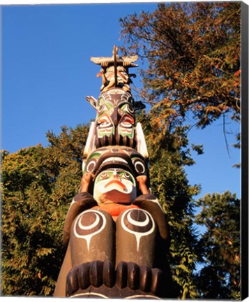 Framed Native American Totem Pole Print