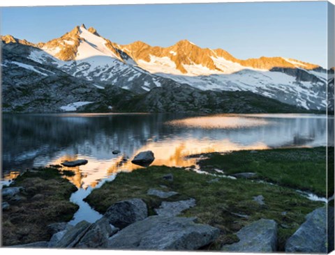 Framed Sunrise at Lake Gerlos Print