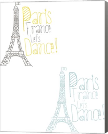 Framed Paris France Let&#39;s Dance Print