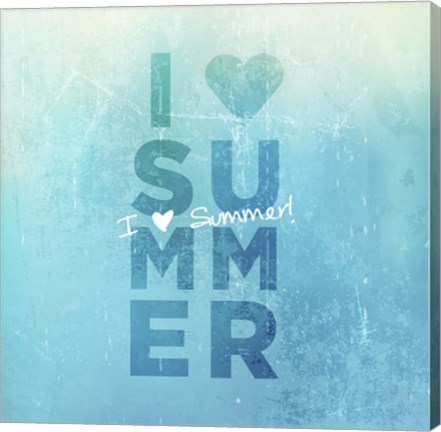 Framed I Heart Summer Print