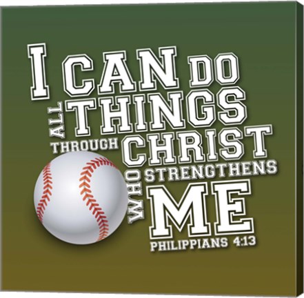 Framed I Can Do All Sports - Baseball Print