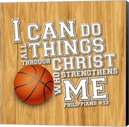 Framed I Can Do All Sports - Basketball Print