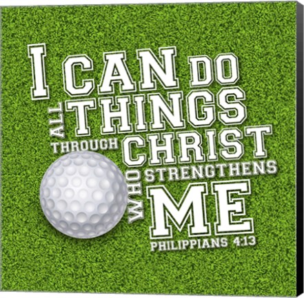 Framed I Can Do All Sports - Golf Print