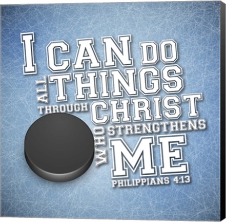 Framed I Can Do All Sports - Hockey Print