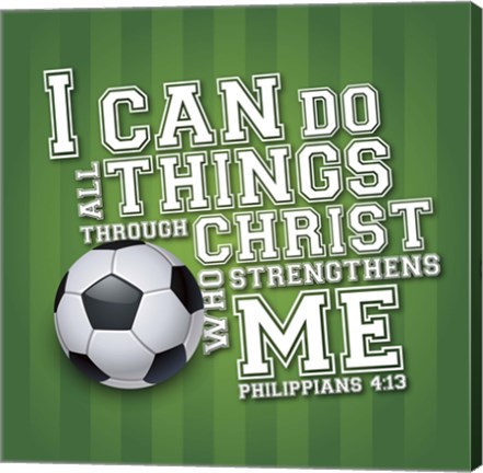 Framed I Can Do All Sports - Soccer Print