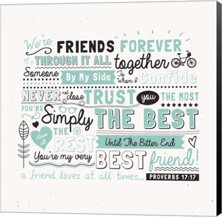 Framed Friends Forever Print