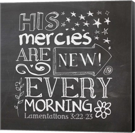 Framed His Mercies Are New Print