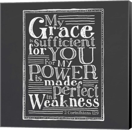 Framed My Grace Is Sufficient Print