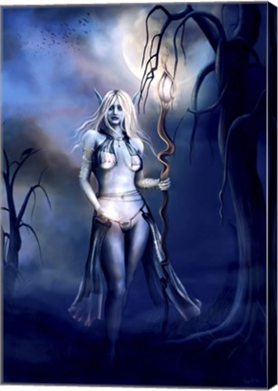 Framed Elven Priestess Print