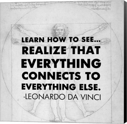 Framed Learn How to See -Da Vinci Quote Print