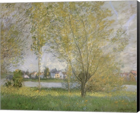 Framed Willows Of Vetheuil Print