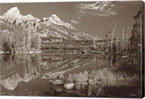 Framed Sepia Teton 1 Print