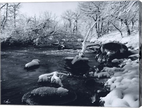 Framed Buffalo River Snow Print