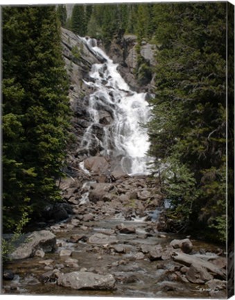 Framed Waterfall In Teton Print