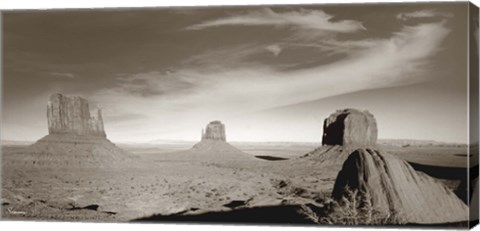 Framed Sepia Monument Valley Print