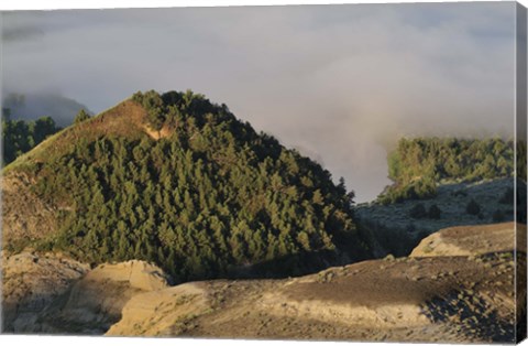 Framed Daytime Mountain Landscape Print