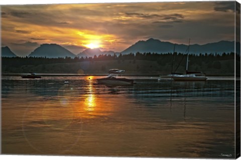 Framed Tetons Jackson lake Print