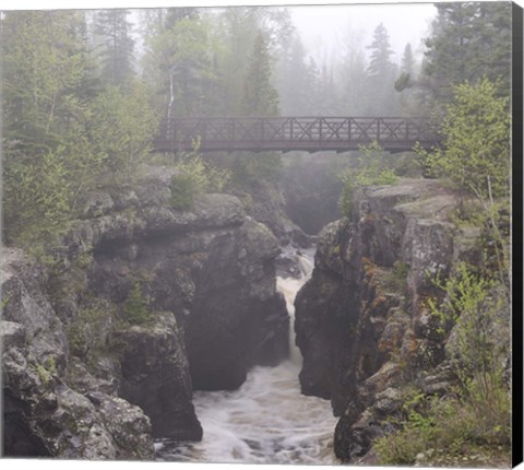 Framed Lake Superior Bridge Over Water Print
