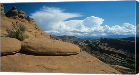 Framed Rocky Cliffs Under Blue Sky 17 Print